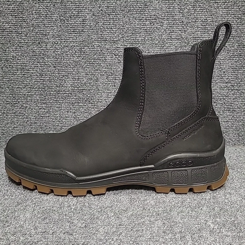 ECCO Track 25 Hydromax Black Chelsea Boot Water Repellent EU 45 Size 11- 11.5 US